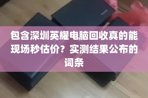 包含深圳英耀电脑回收真的能现场秒估价？实测结果公布的词条