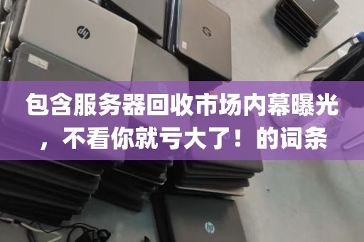 包含服务器回收市场内幕曝光，不看你就亏大了！的词条